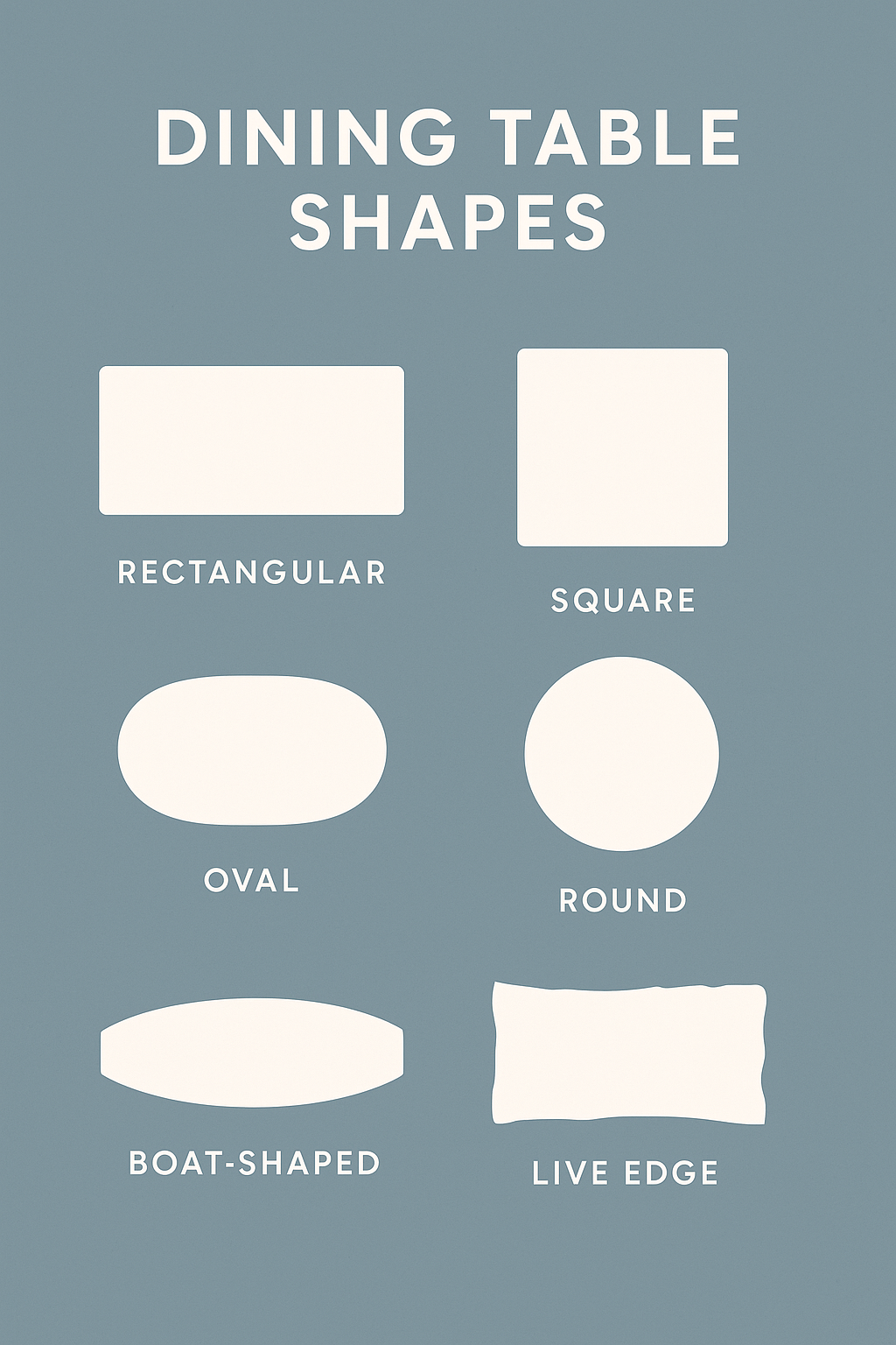 Dining Table Shapes Visualized