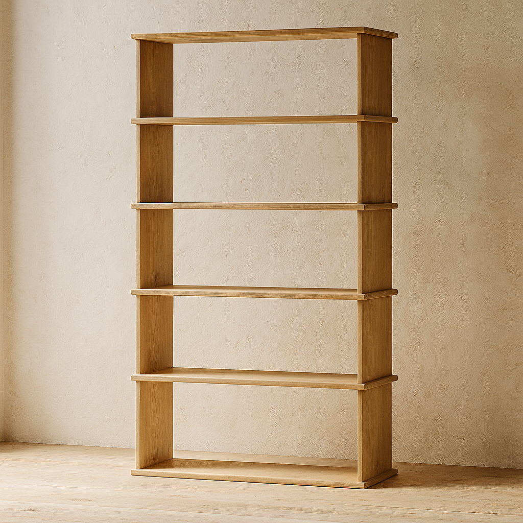 White oak bookshelves