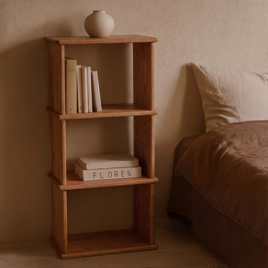3 cube solid wood bookcase
