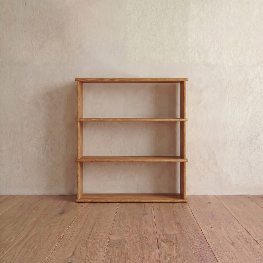 3 row bookcase in oak
