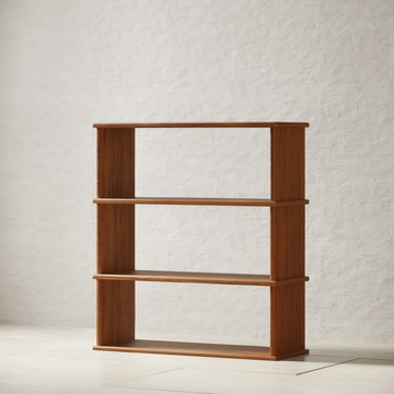 3 shelf bookcase in red oak