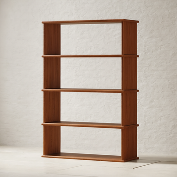 4 shelf bookcase in red oak
