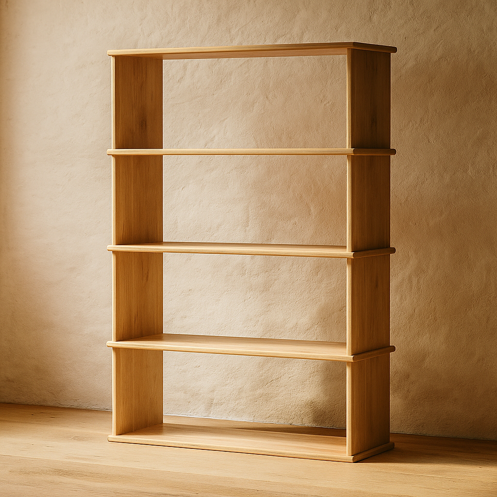 4 shelf wood bookcase