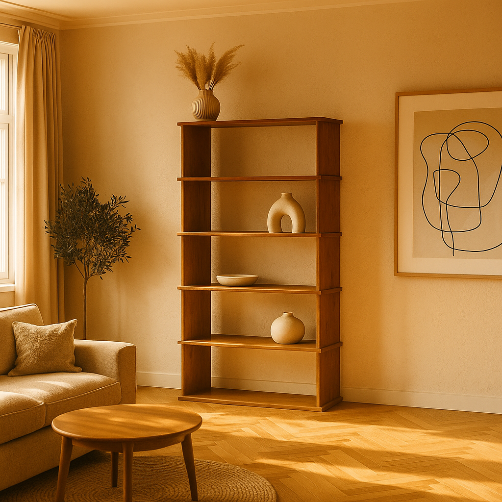 5 shelf oak bookcase