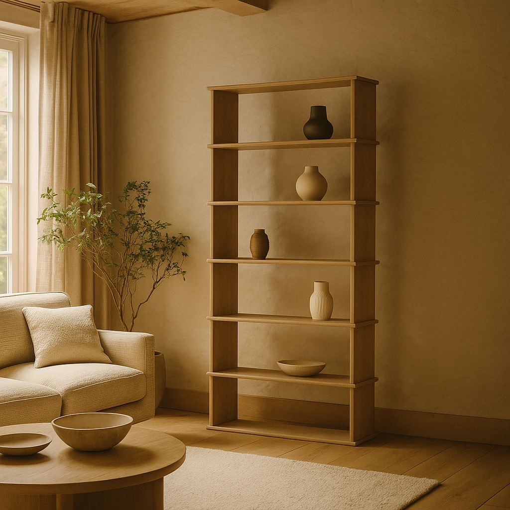 6 shelf bookshelf solid wood