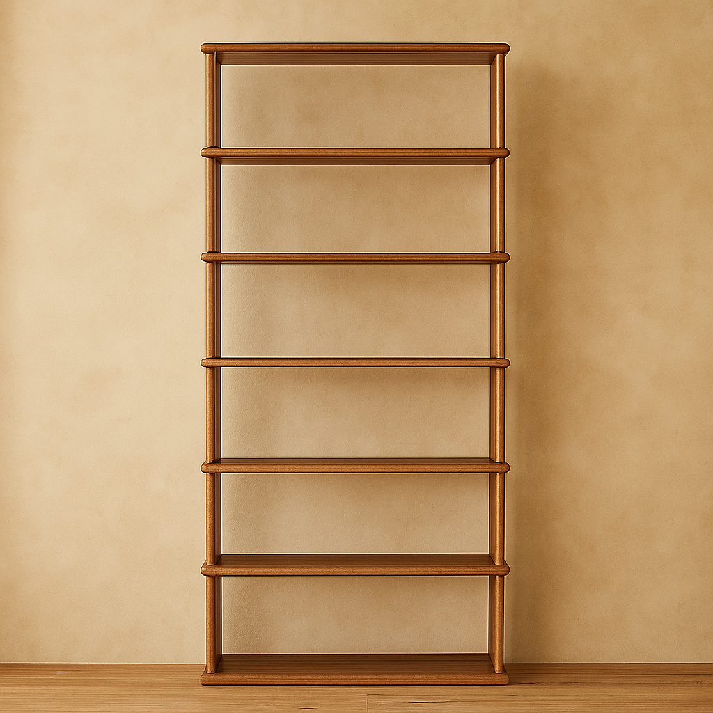 6 shelf minimalist bookshelf