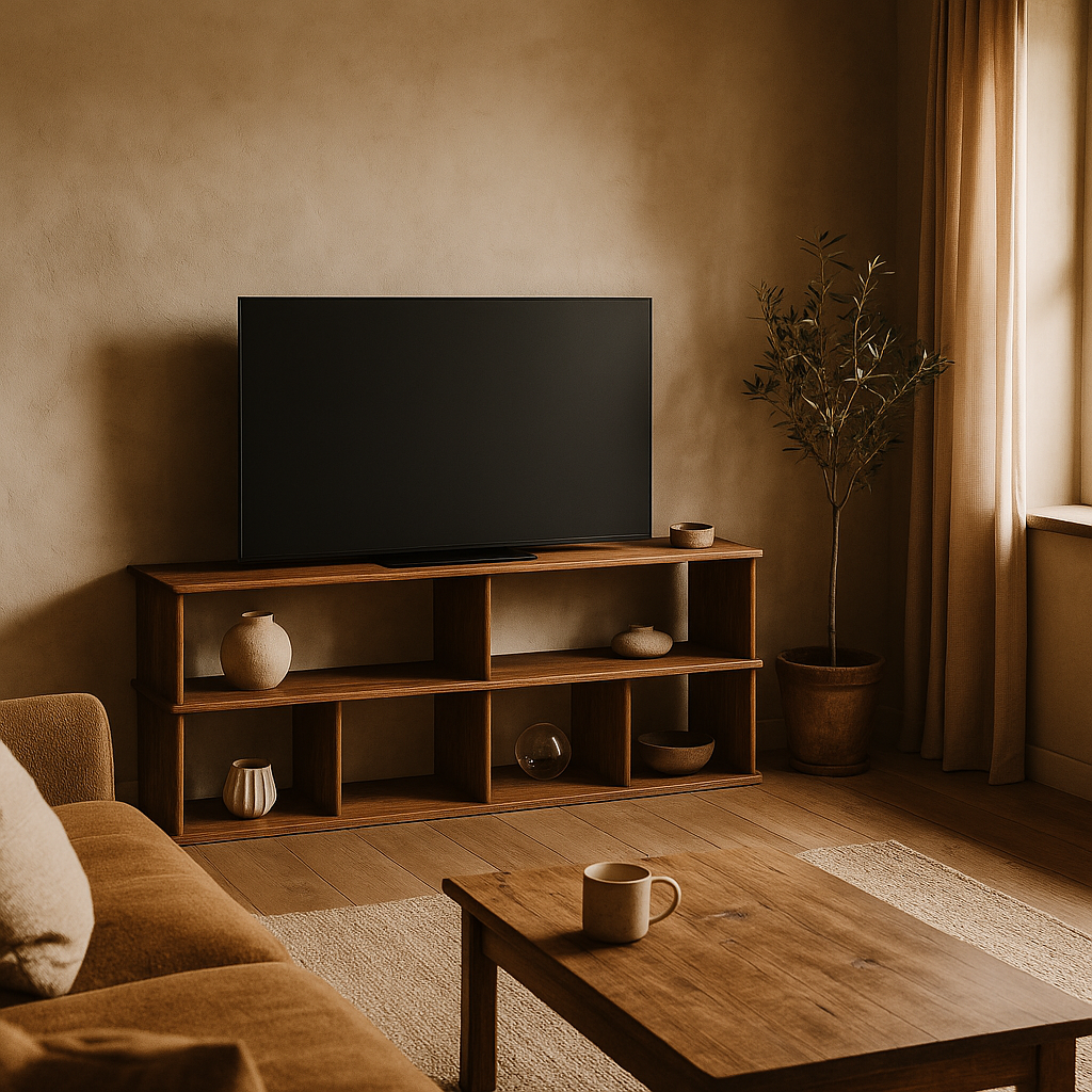 65 inch solid walnut tv stand