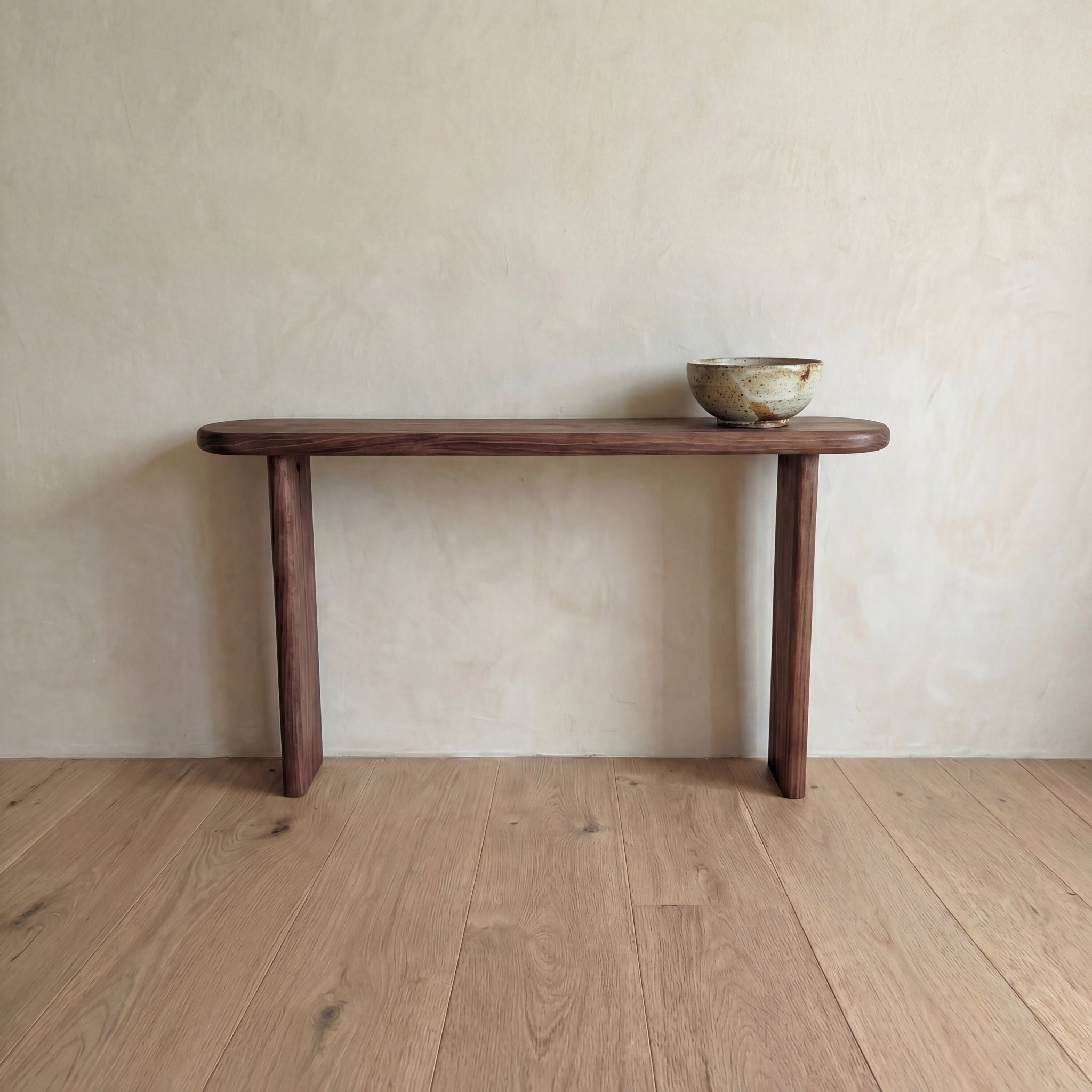 8 inch walnut console table