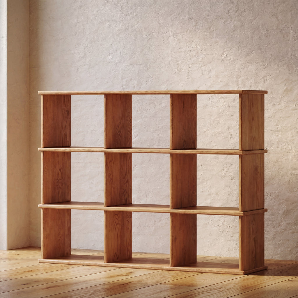 9 cube bookcase solid wood
