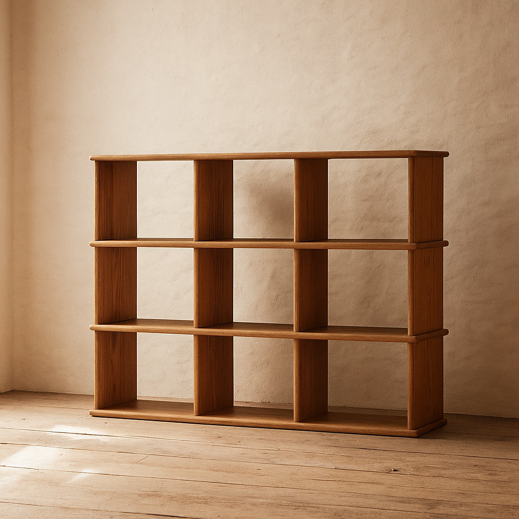 9 cube bookshelf in solid wood