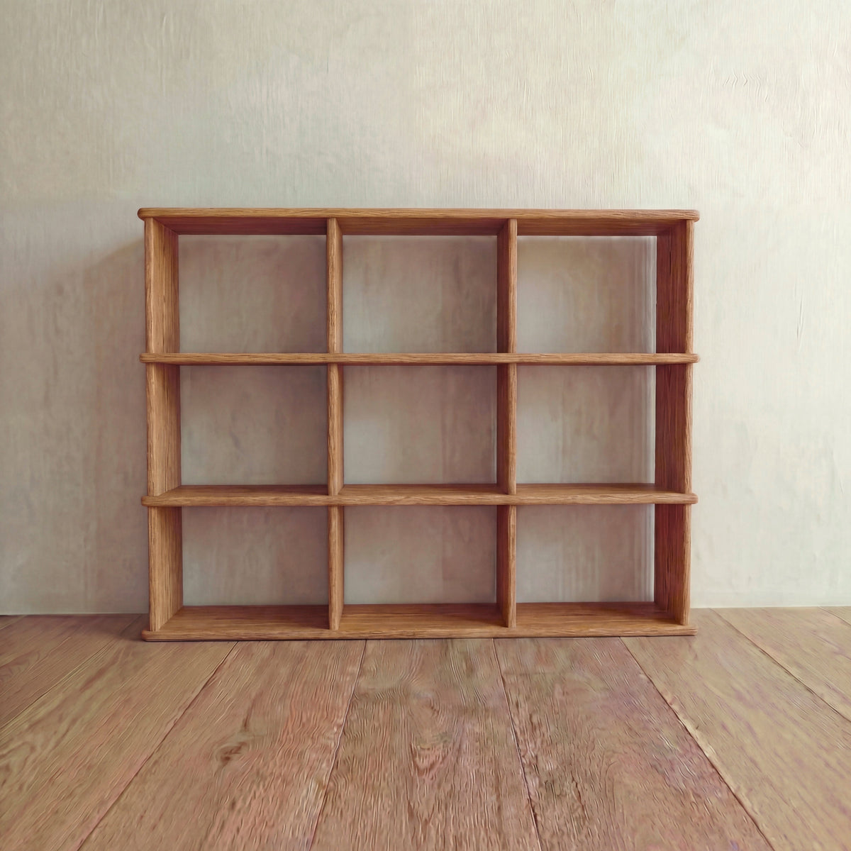 9 cube solid wood bookshelf