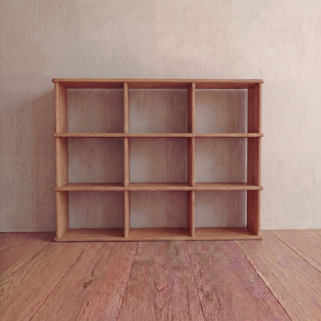 9 cube solid wood bookshelf