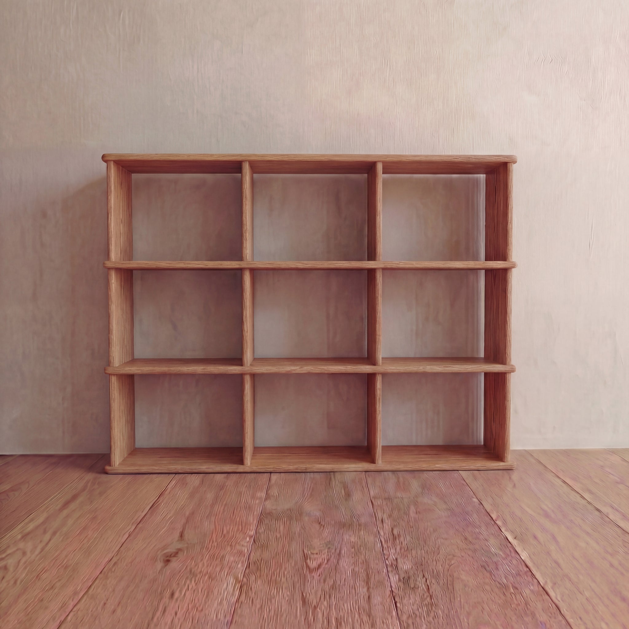 9 cube solid wood bookshelf