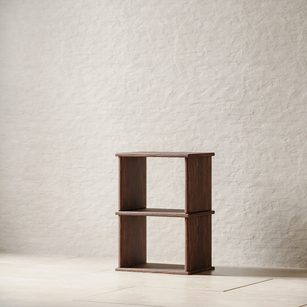 Nightstand bookcase in solid walnut