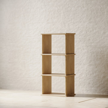 Small bookcase in white oak
