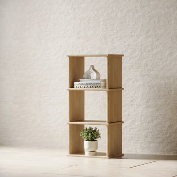 Small bookshelf in white oak