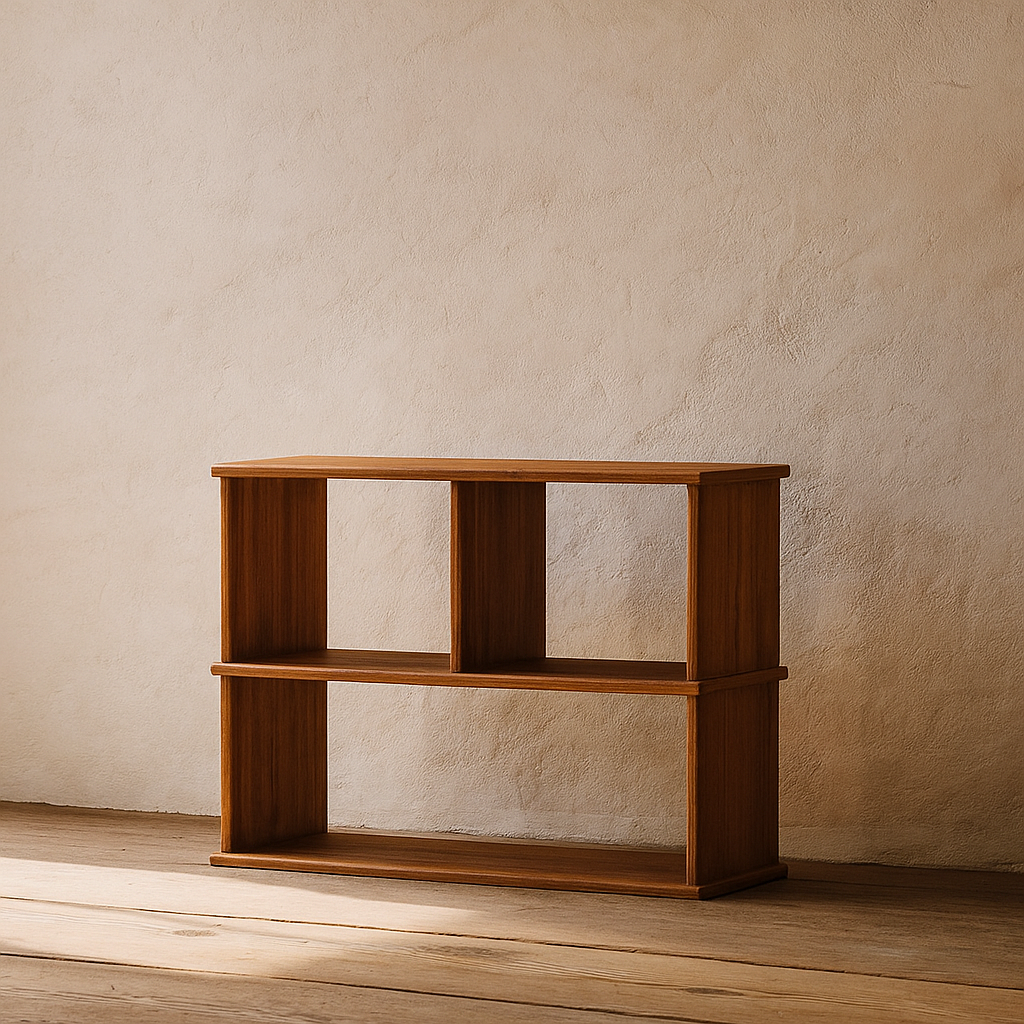 Console bookcase in oak