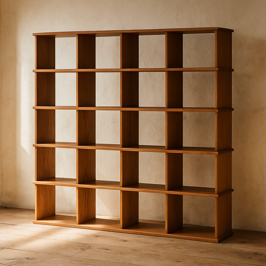 Cube bookshelf in solid wood