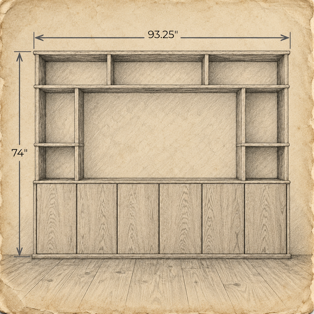 Entertainment center — dimensions