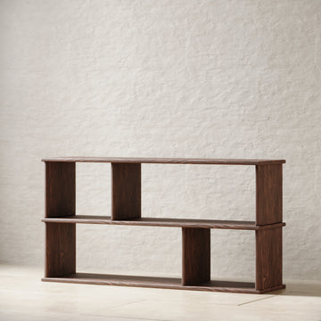 Low Walnut Bookshelf
