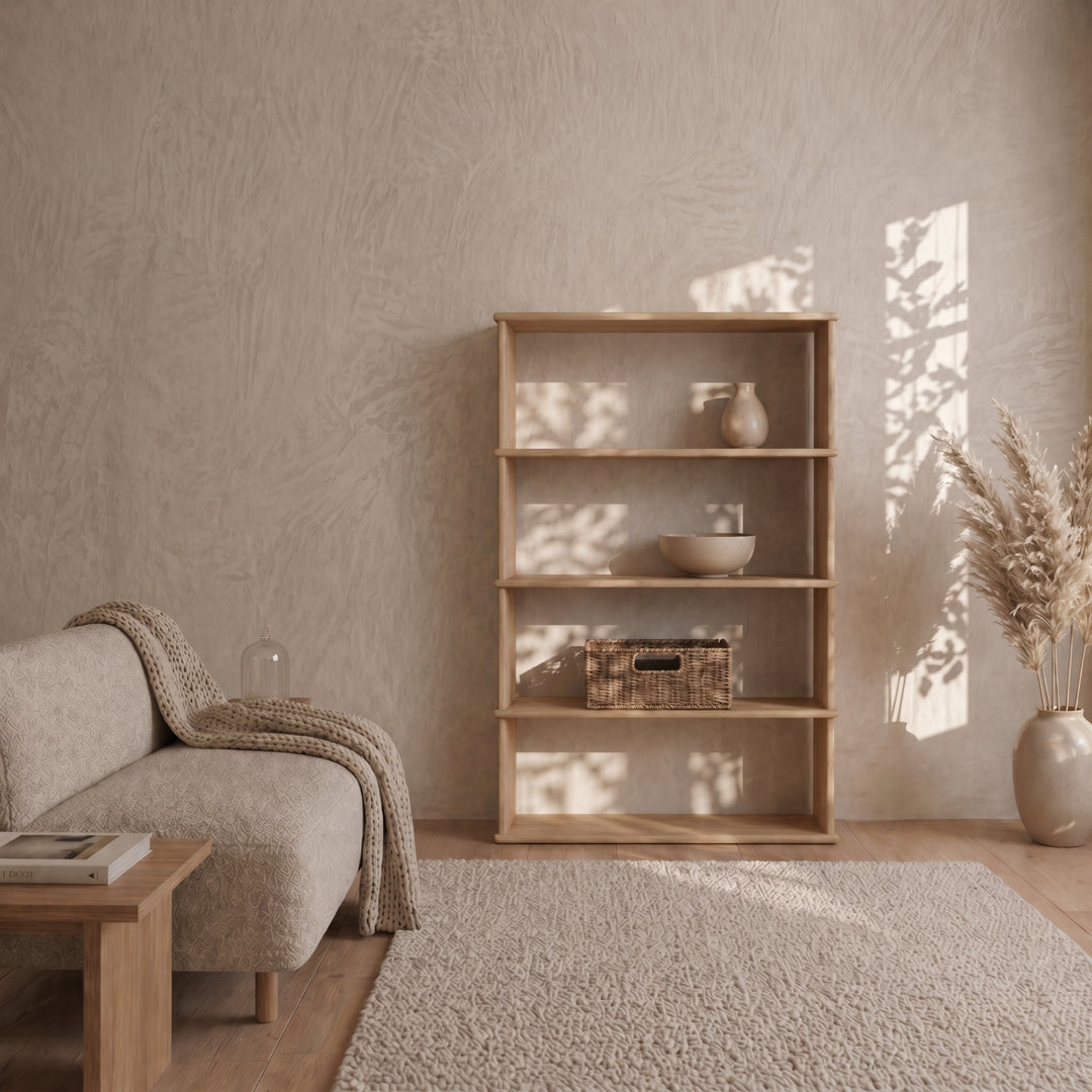 minimalist 4 row bookcase