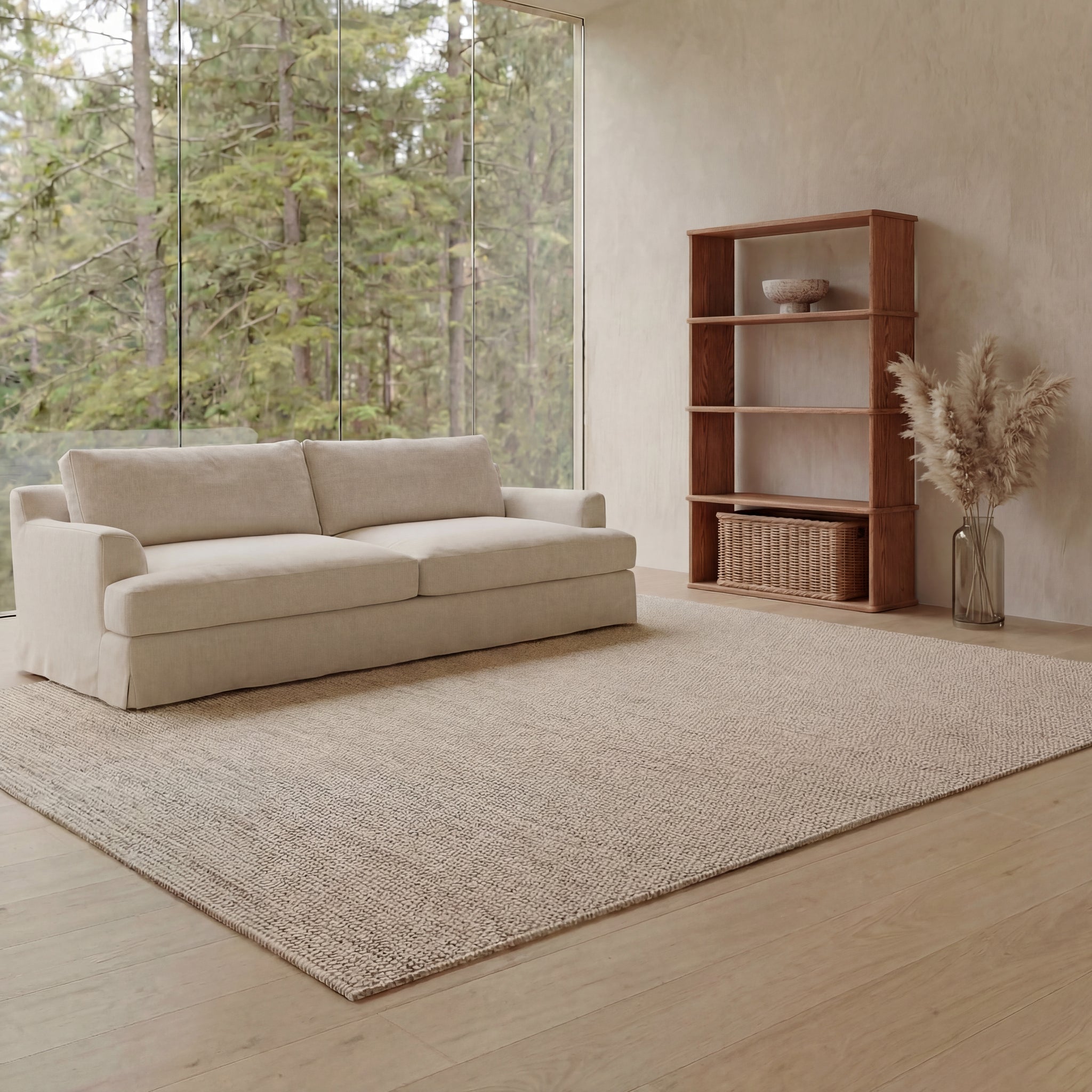 minimalist 4 tier bookcase in red oak