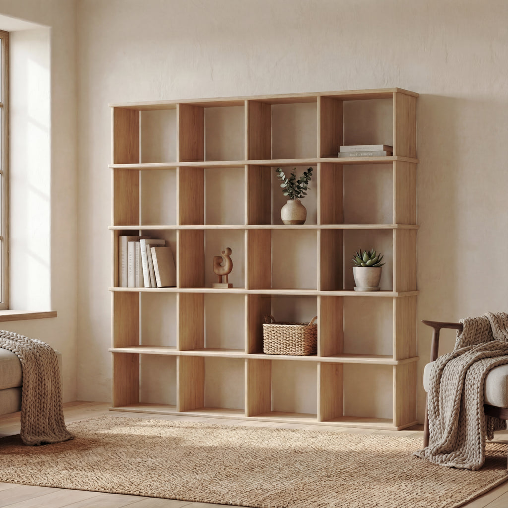 minimalist cube bookcase