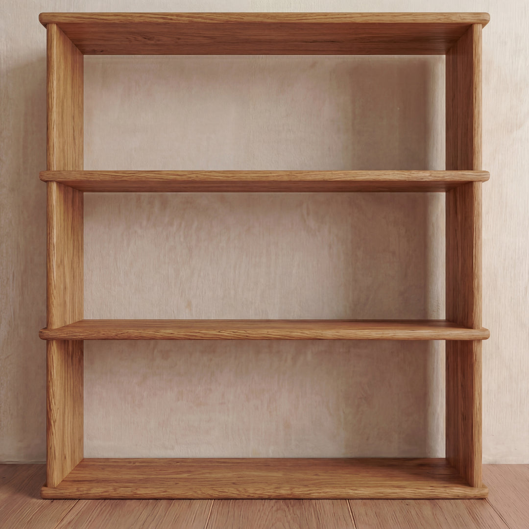 minimalist oak bookcase