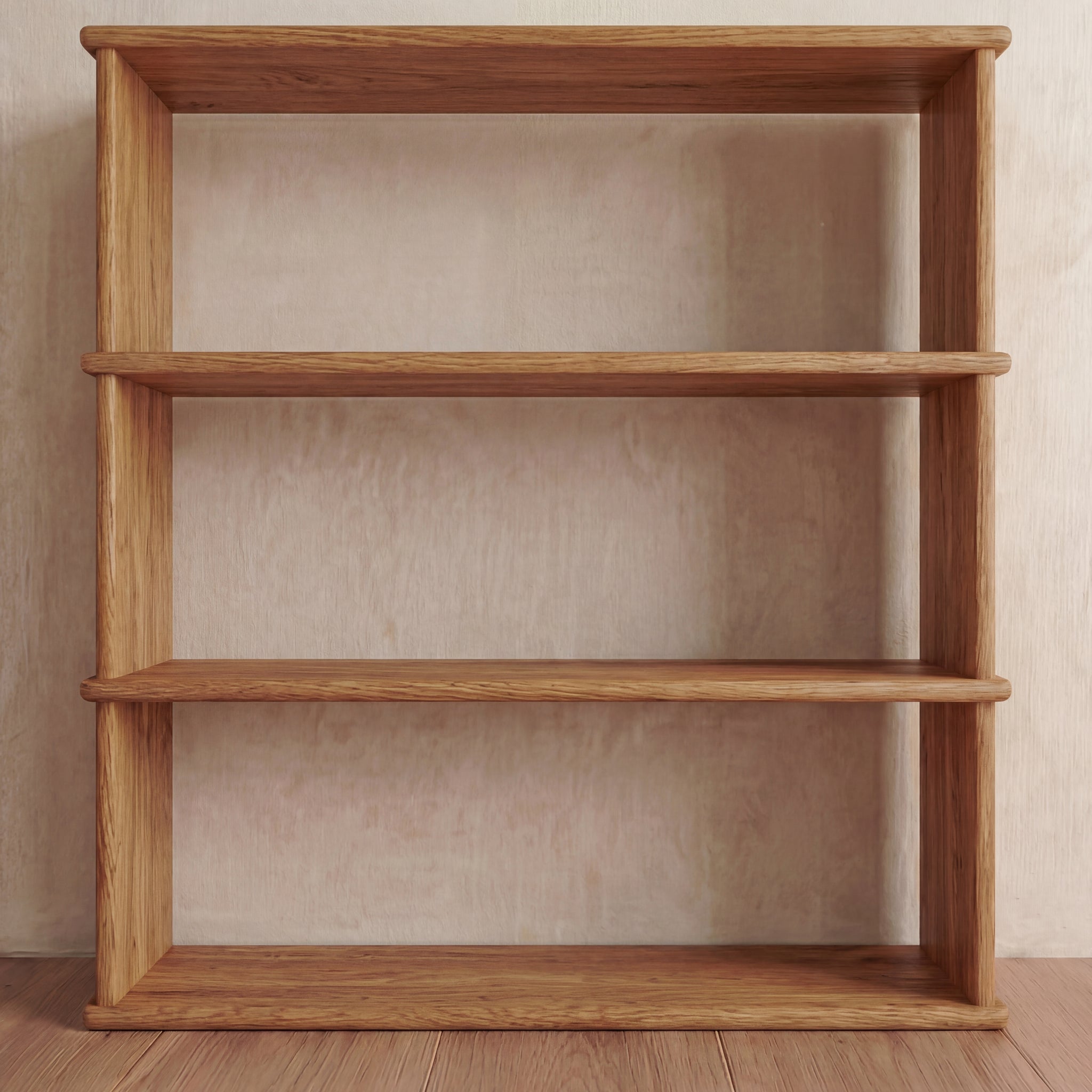 minimalist oak bookcase