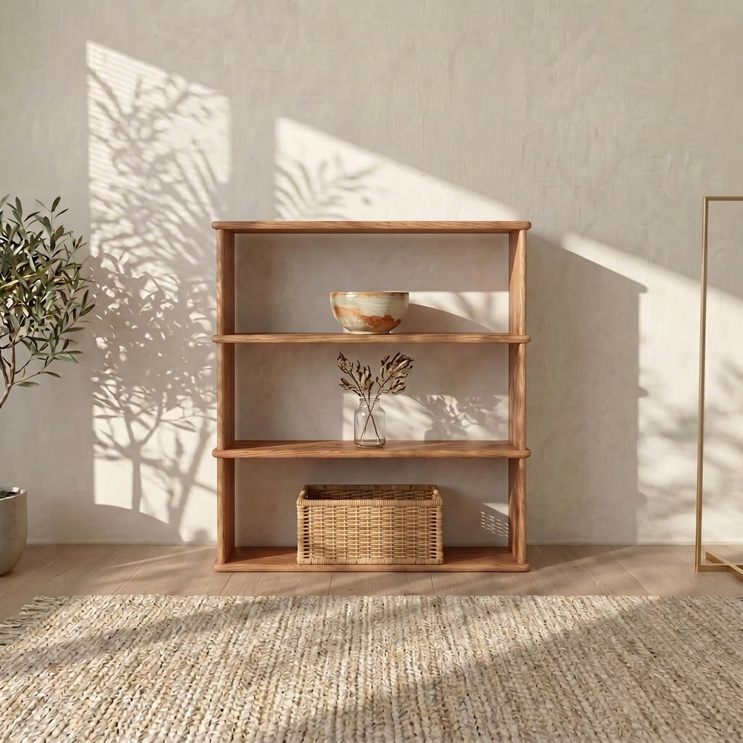 Minimalist solid wood bookcase