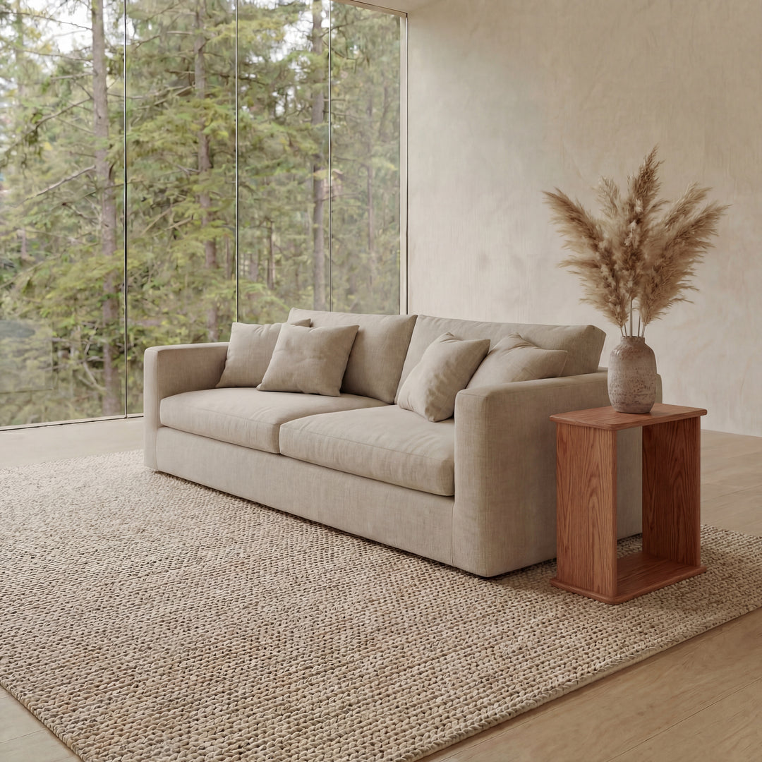 minimalist solid wood side table