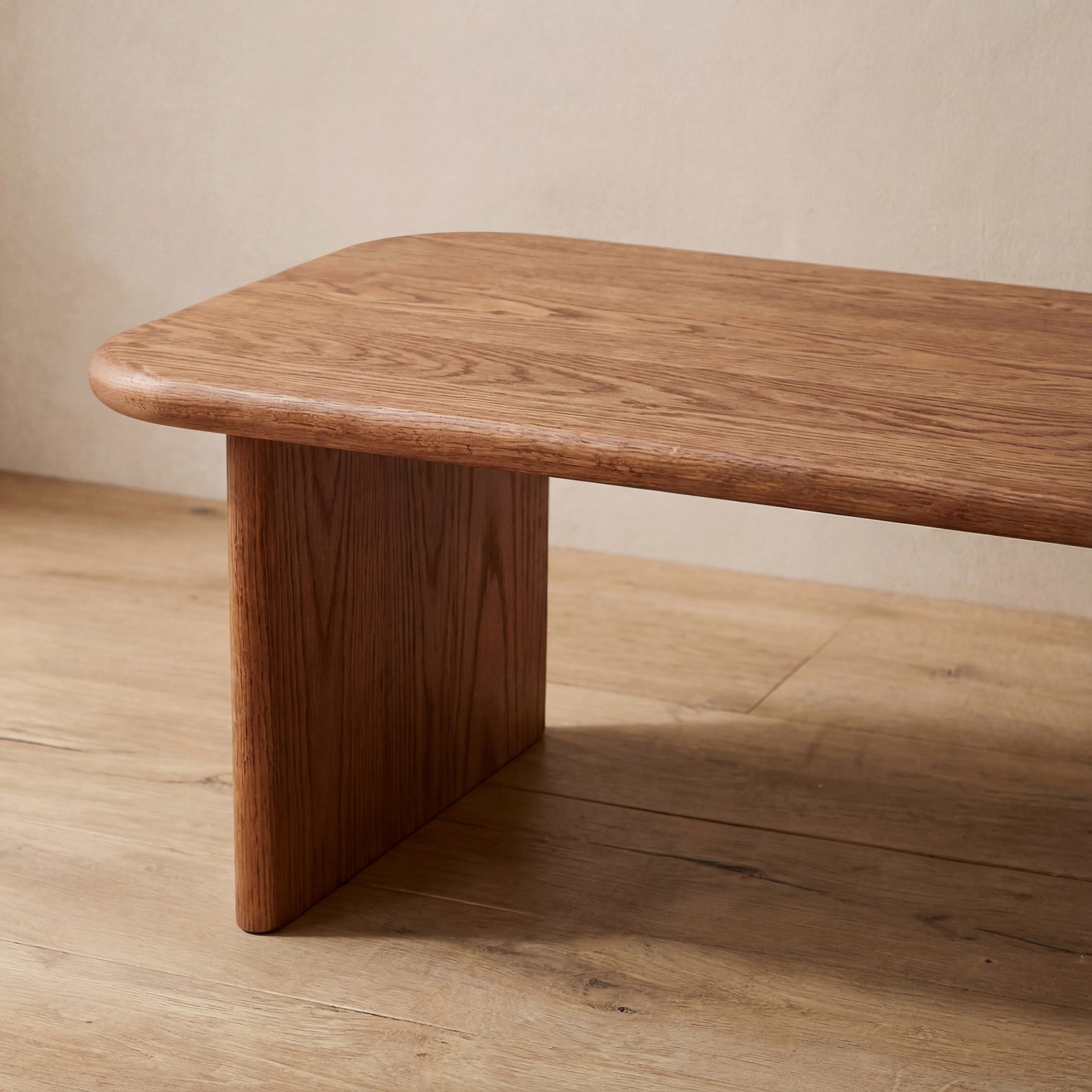 Custom red oak dining table