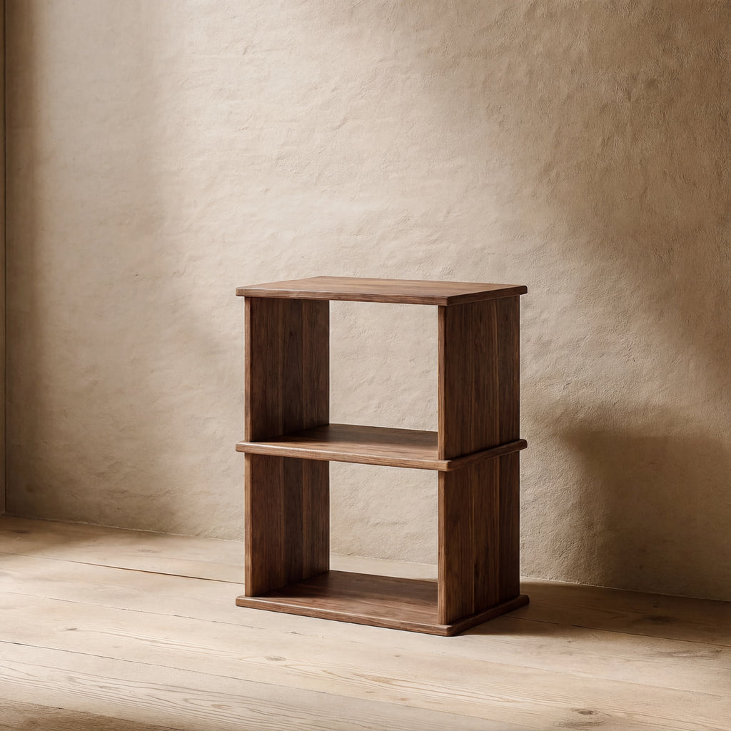 nightstand bookcase in walnut
