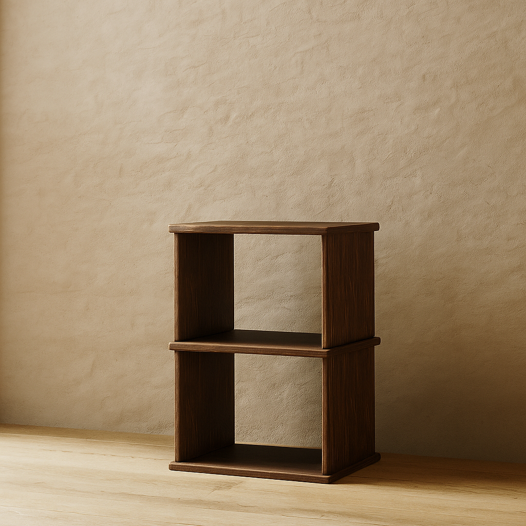 Nightstand bookcase in walnut