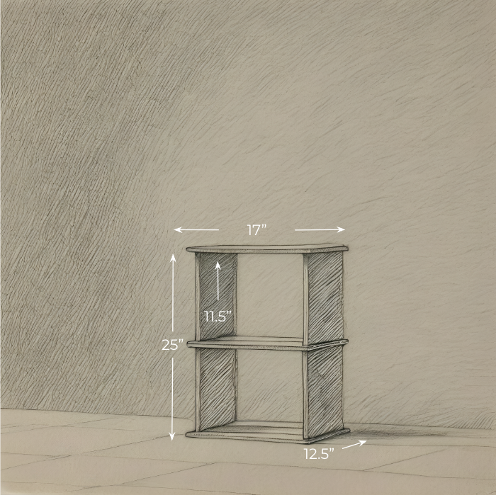 Sketch of a nightstand bookshelf
