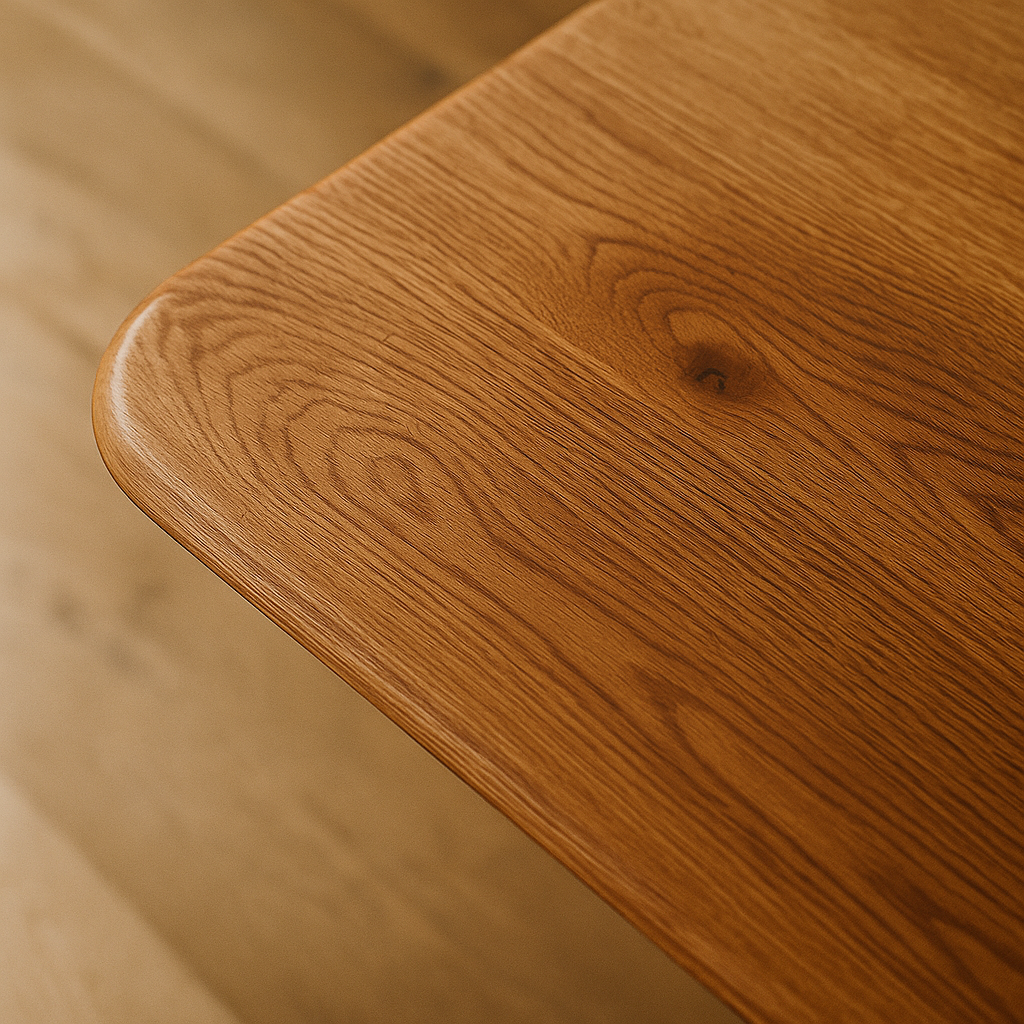 solid wood table round over edge