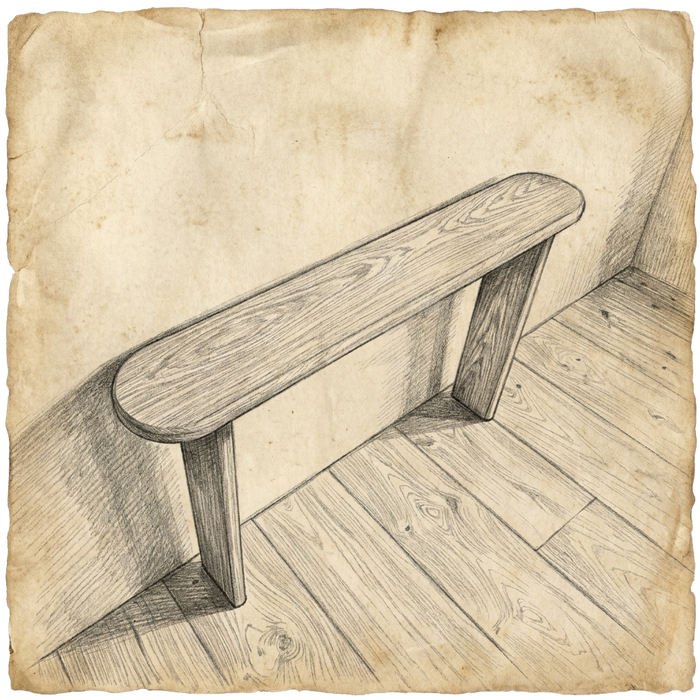 Rounded rectangle console table diagram