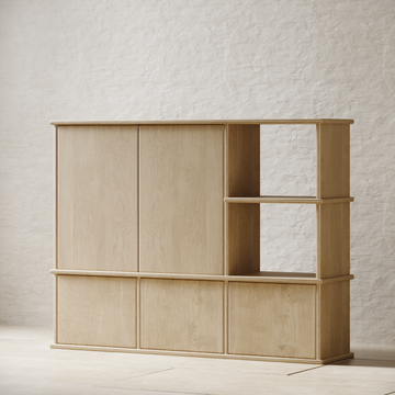 Sideboard cabinet in solid wood (white oak)