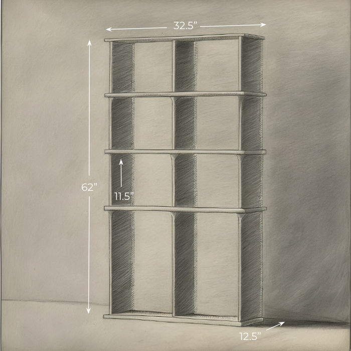 Sketch of an etagere bookcase