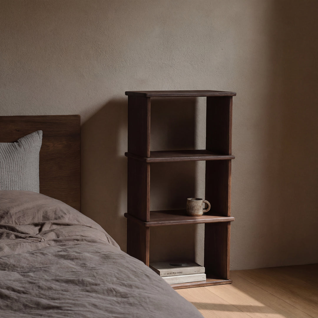 small bookcase in walnut