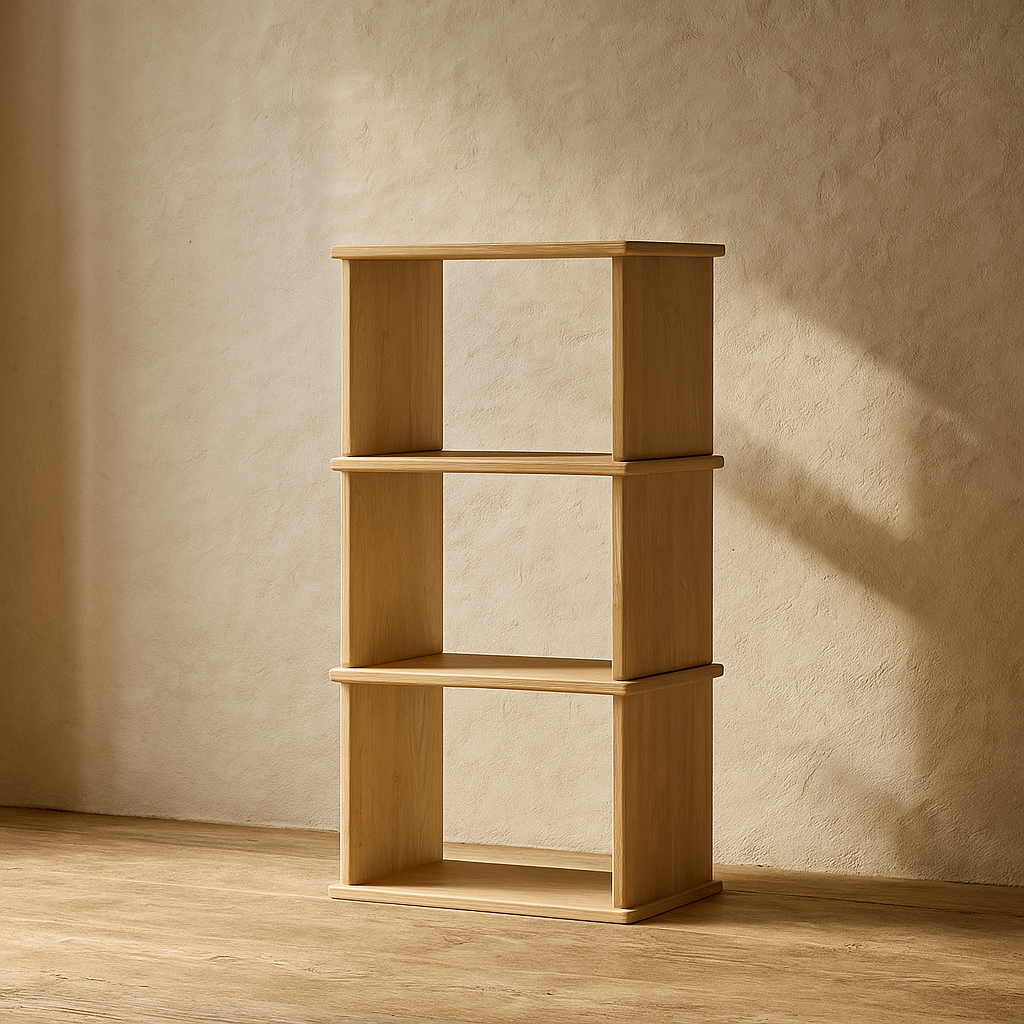 Small bookcase in white oak