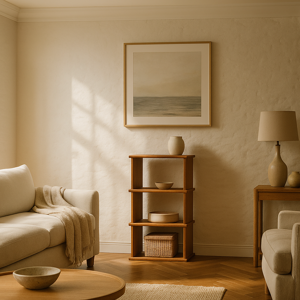 Small bookshelf in a living room