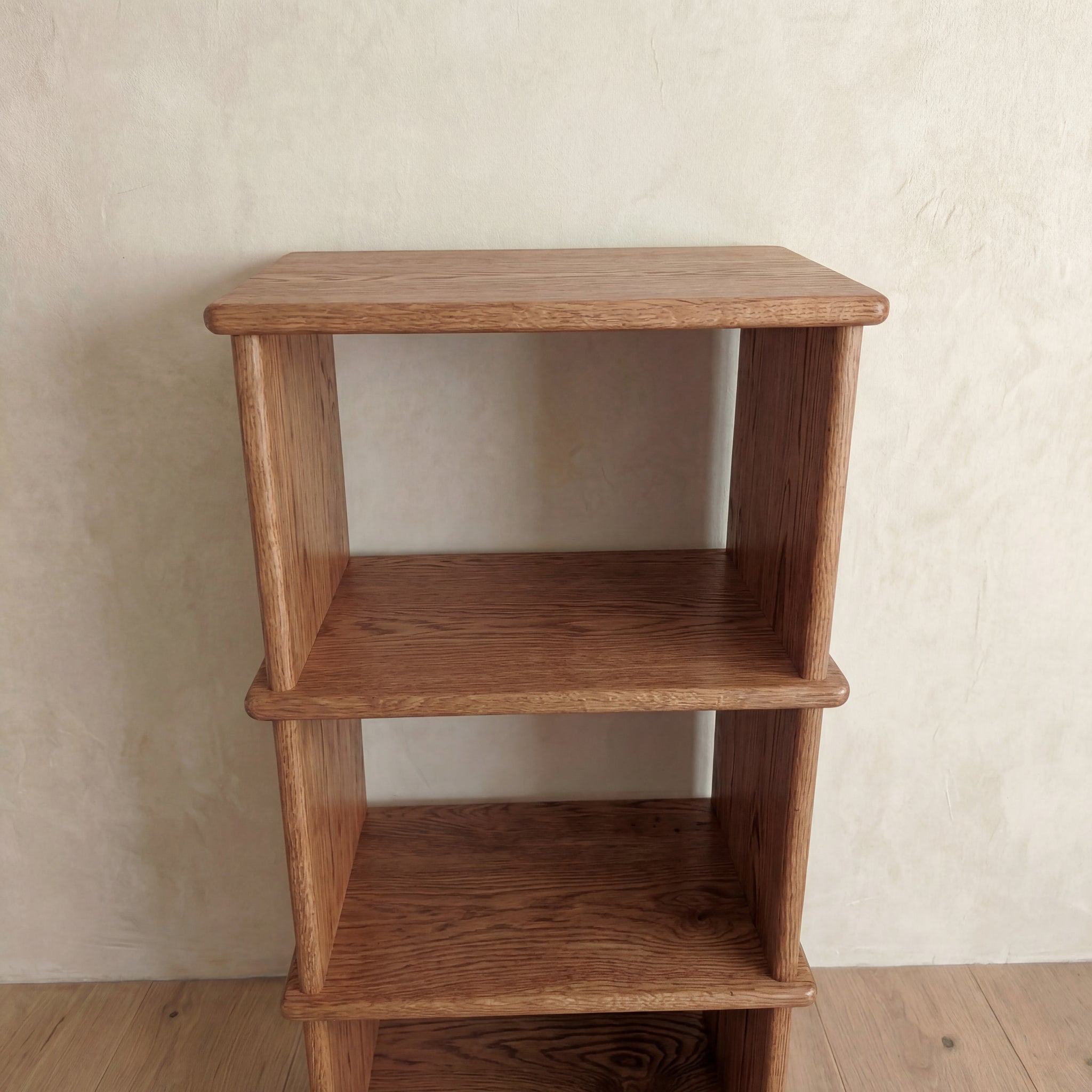 small solid wood bookcase top