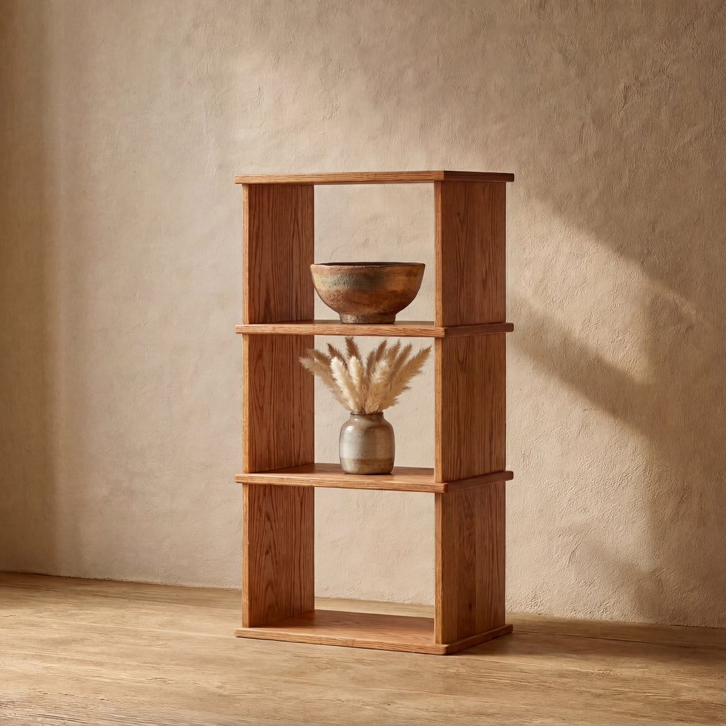 small solid wood bookshelf