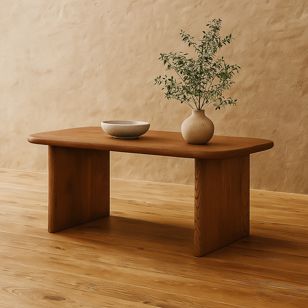 small solid wood coffee table