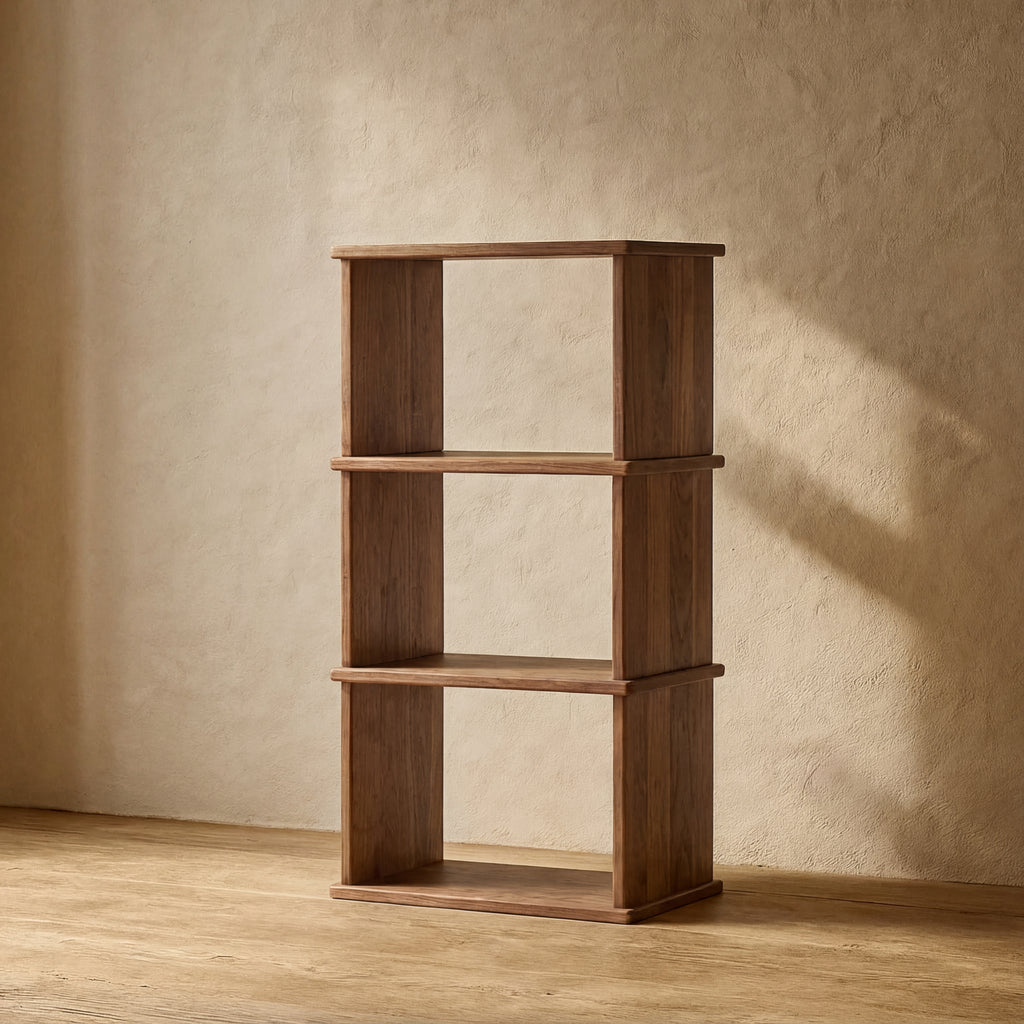 small walnut bookcase