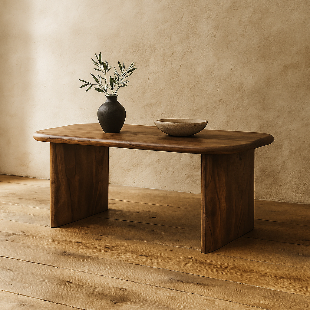 small walnut coffee table