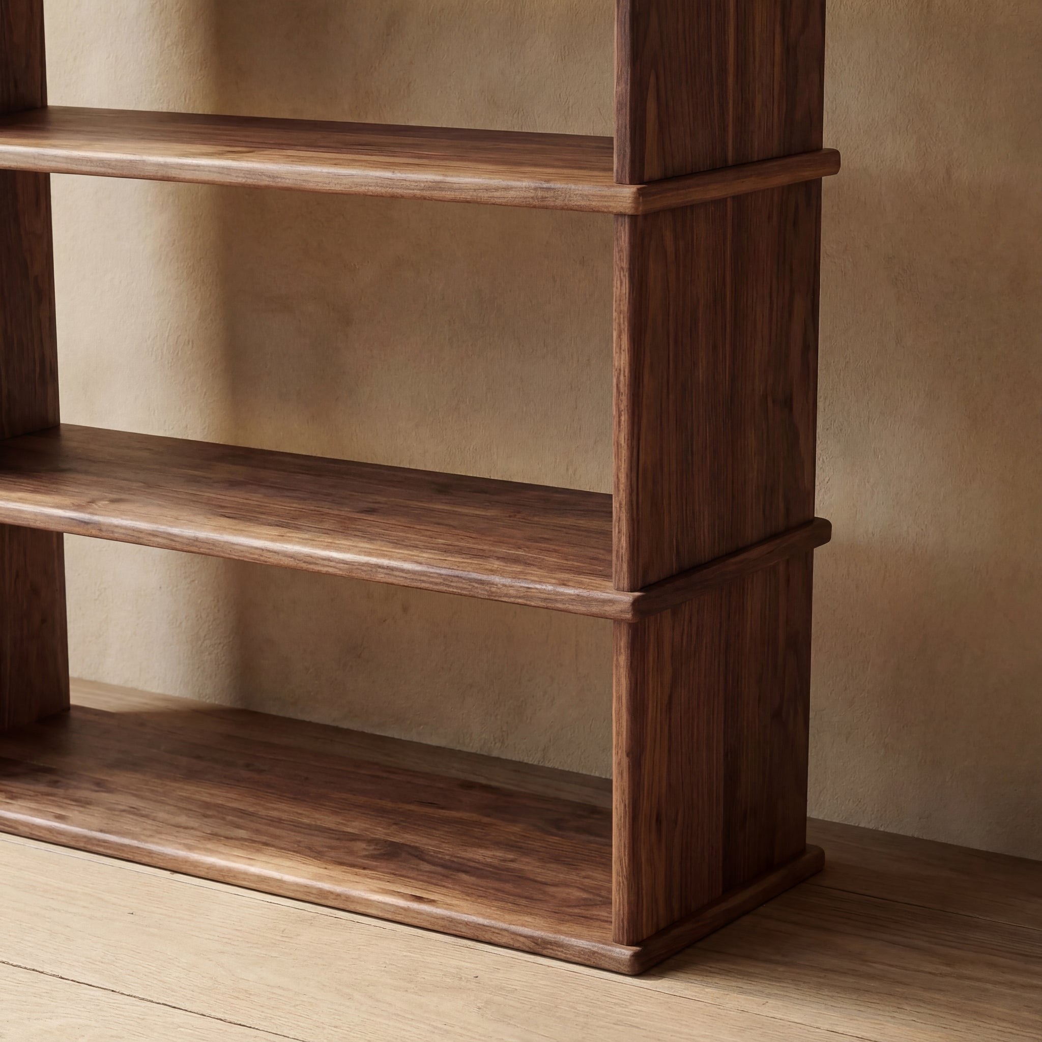 Modway Transmit 5-Cube Wood Grain Bookcase - Walnut Finish Open Shelving For Living Room & Office - View #8