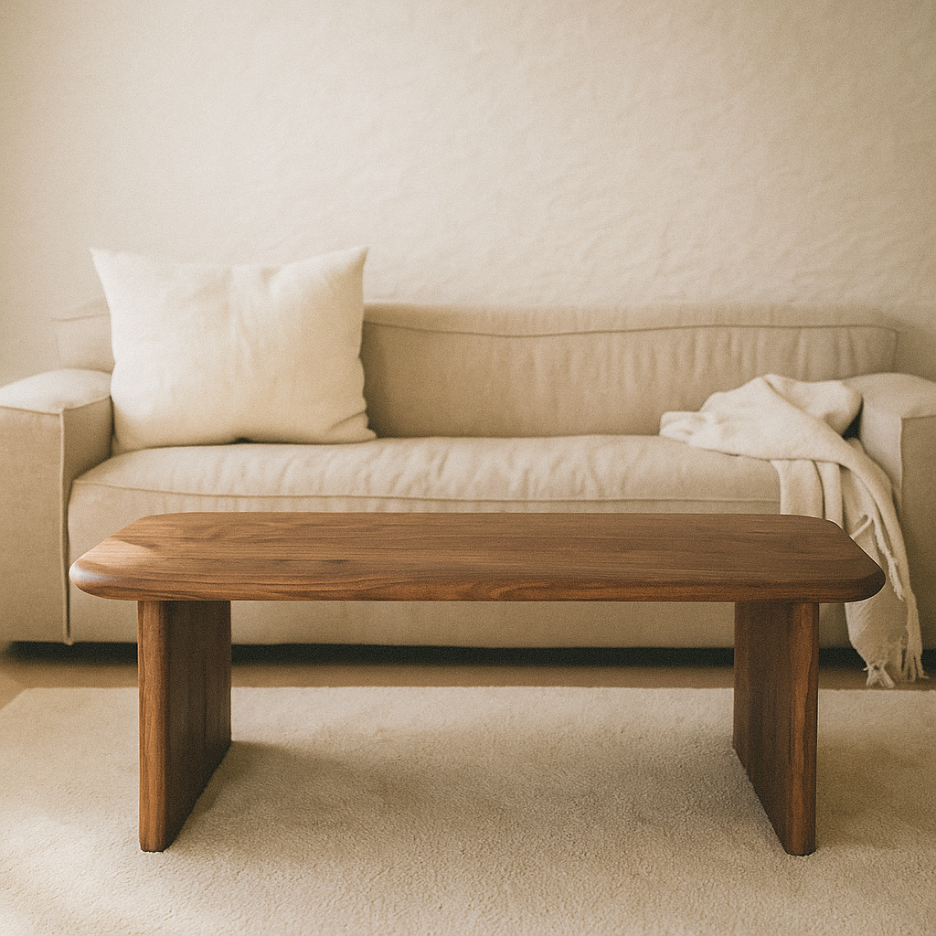 solid walnut coffee table