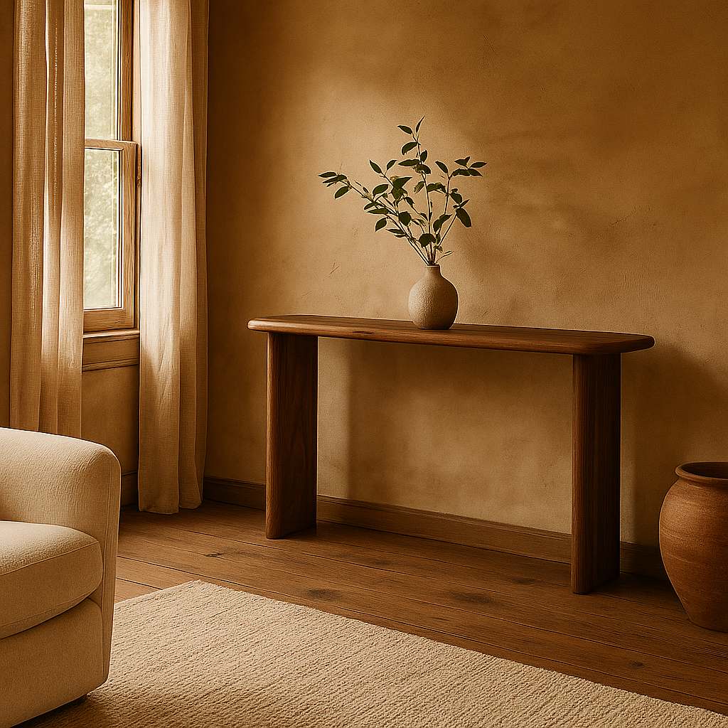 solid walnut entryway table